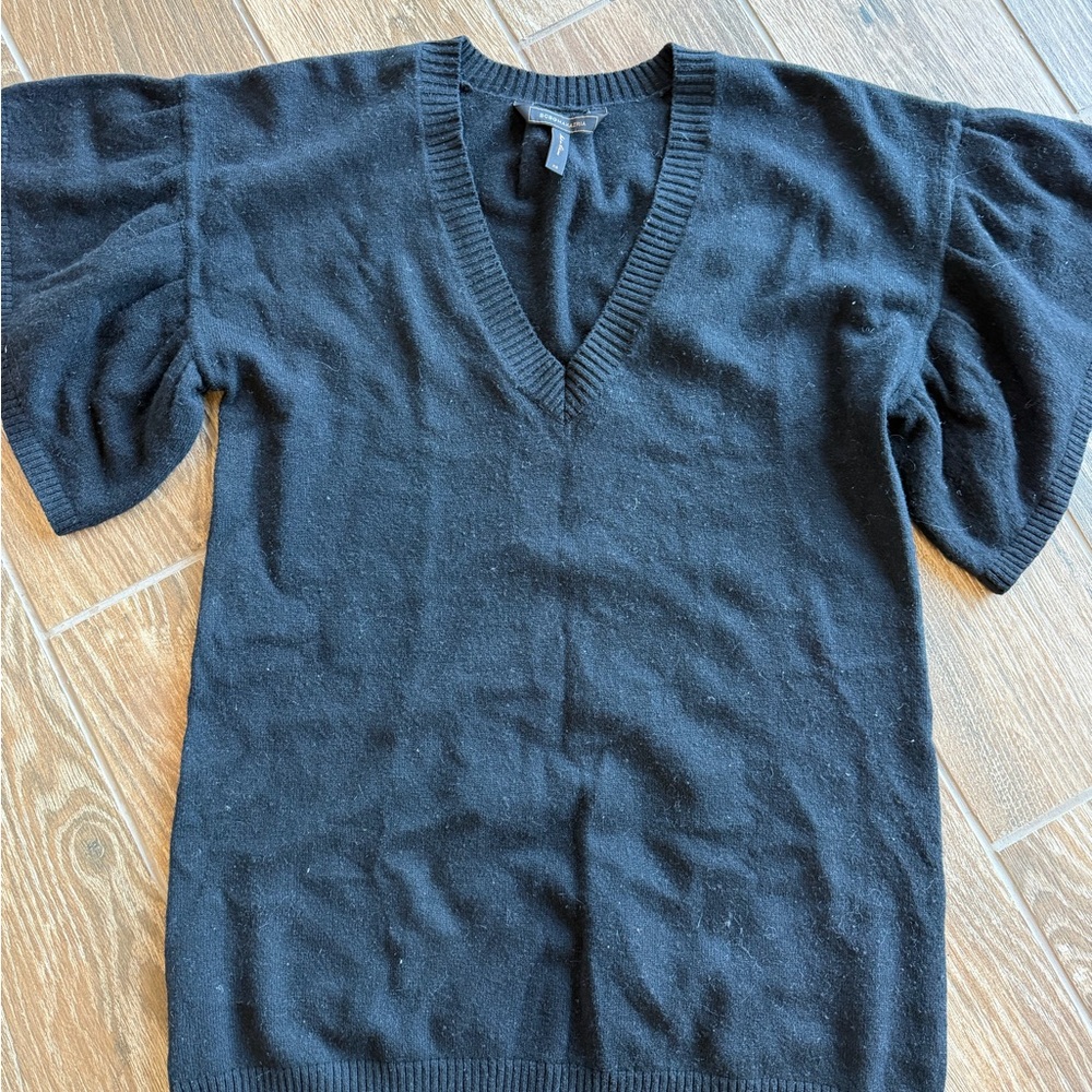 BCBG Black V-Neck tunic Sweater
